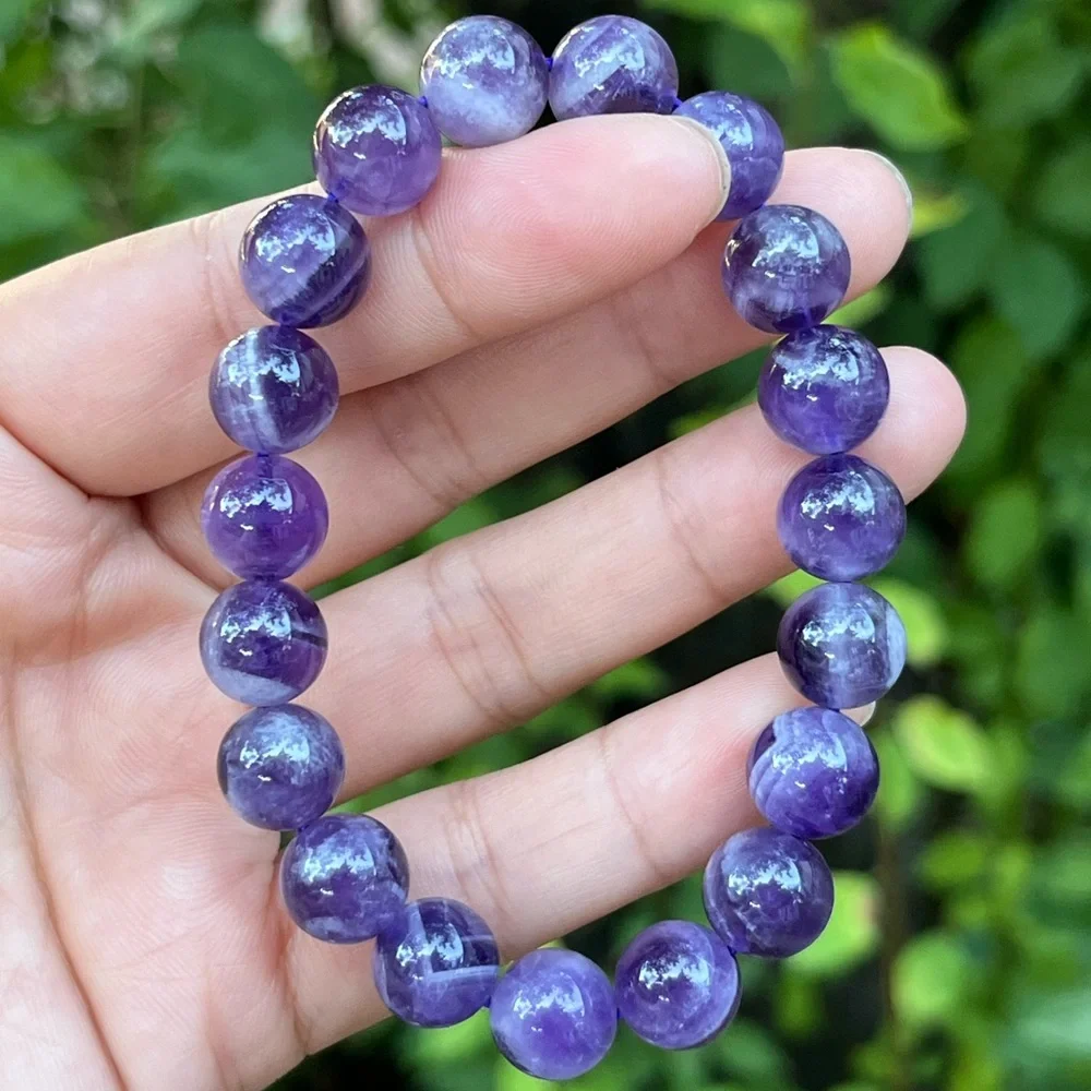 10.5mm‎ stretchable dream amethyst bracelet